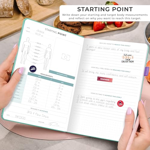 Clever Fox Weekly Meal Planner - Weekly & Daily Meal Prep Journal with Shopping and Grocery Lists for Menu Planning, Healthy Diet & Weight Loss Tracking, Lasts 1 Year, Undated, A5 - Turquoise - color: Turquoise