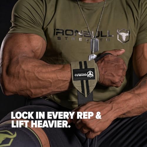 Wrist Wraps for Weightlifting (USPA & IPL Approved) - 18” Premium Quality Wrist Straps for Weightlifting - Weight Lifting Wrist Wraps with Thumb Loop - Best Gym Wrist Wraps for Lifting Weights, Curls & Dips - Lifting Wrist Wraps for Bench, Powerlifting &