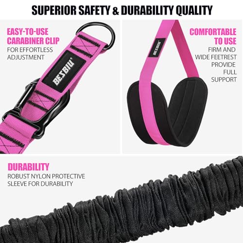 Pull Up Assistance Bands 260lbs, Heavy Pull Up Bands Resistance Bands for Pull Ups Working Out with Feet Rest, Pull Up Bar Bands Assistance Bands Strength Training Workout Equipment, Height Adjustable - color: Rose Red