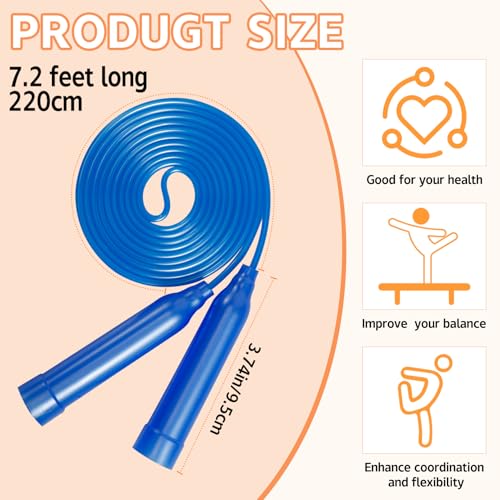 30 Pcs Kids Jump Rope,Colorful Jump Ropes for Kids,7.2 Feet Plastic Jump Ropes,Adjustable Skipping Rope,Jumping Ropes for Party Favors,Birthday Gifts,Indoor Outdoor Activity - color: Blue