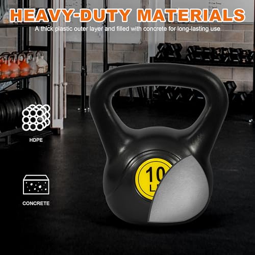 Fitvids Kettlebell Sets Piece Strength Training KettleBells Weight Set - style: 45LB Set of 3: 10/15/20LB