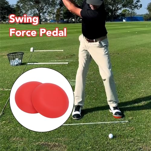 Drfeify 2Pcs Silicone Swing Force Pedal Exerciser Step Pad Accessories, Balance Improve Practice Aid Equipment for Golf Swing Training