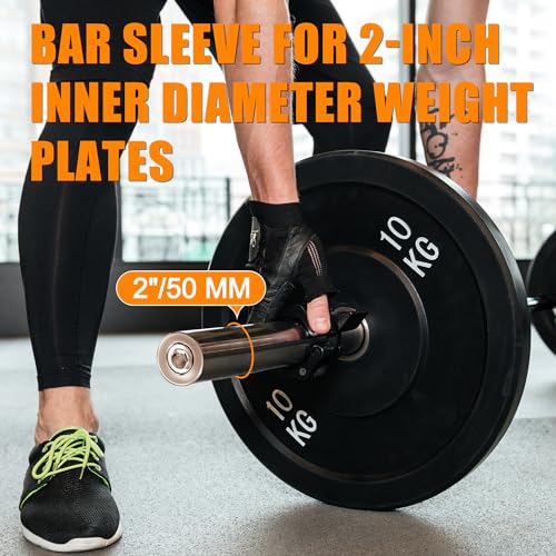 Holleyweb 2 Inch EZ Curl Bar for Biceps, Squats, Bench Press - Olympic Bar for Weightlifting & Powerlifting - color: Sliver, size: 70.8in/400lbs