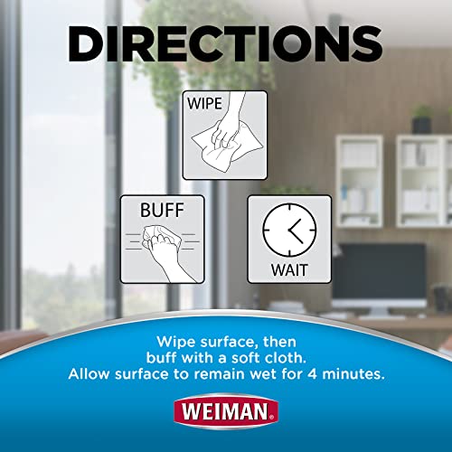 Weiman Electronics & Screen Disinfecting Wipes - Safely Clean and Disinfect Your Phone, Laptop, Keyboard, Tablets, Lens, Wipe, Glasses Cleaner, 30 Count, 2 Pack with MicroFiber Towel - size: 20 Count (Pack of 3)
