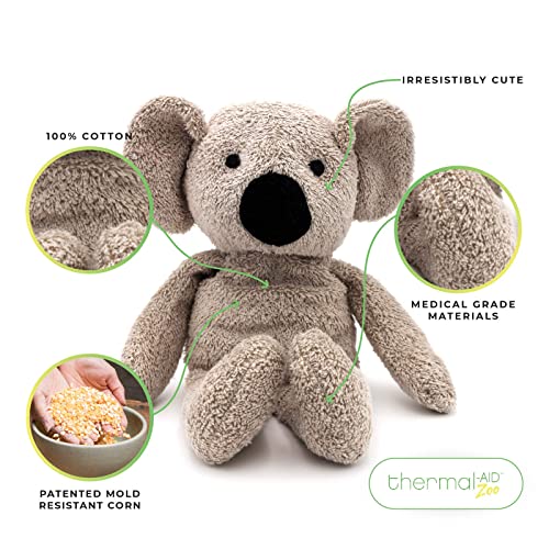 Thermal-Aid® (Olli The Koala) – Washable Heating Pad & Ice Pack – Plush Hot/Cold Pack with Natural Corn Filling – Reusable Comfort - size: Zoo Koala
