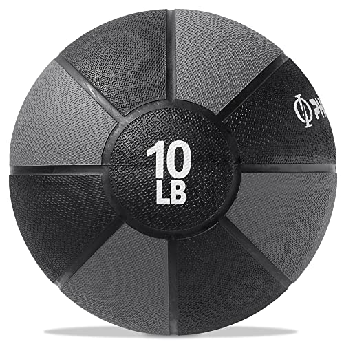 Philosophy Gym Medicine Ball - Weighted Fitness Non-Slip Ball - style: 10 LB