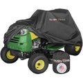 Tough Cover Lawn Mower Cover - 75x47x49 in, Black, 210D Water-Resistant Fabric Guards Lawn Care Equipment, Fits Zero Turn Mowers, Riding Units & Garden Tractors, Drawstring Secures Outdoor Storage - color: Basic Edition - Black