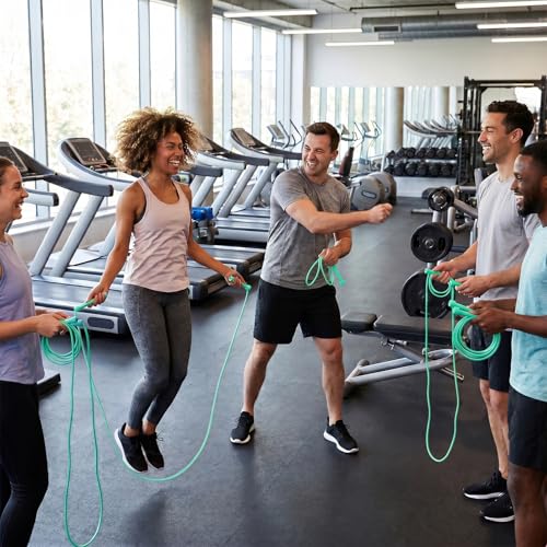YYDYTTKX Adjustable Jump Rope Bulk, 9.2 ft Tangle-Free Speed Skipping Rope for workouts, group training, teams, family and Gym Class - color: Turquoise, size: 24