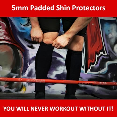 Bear Grips Deadlift Shin Guards - Breathable Gym Equipment Rope Climbing Shin Guard for Men and Women - Injury Prevention Calf Support Shin Guard Sleeves for Ultimate Shin Protection - color: Stealth Black, size: Small