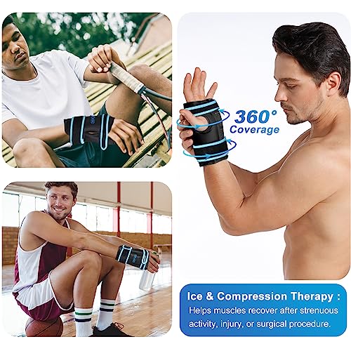 REVIX Hand Ice Pack Wrap for Discomfort Reducing, Reusable Gel Ice Pack for Wrist Relaxation, Promoting Flexibility and Mobility by Cold Compression Therapy, Black - style: Black