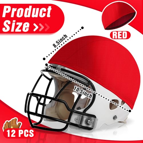 Ramede Football Helmet Covers for Practice Scrimmage Cap Helmet Cover Scrimmage Cap for Youth Adult Football Hockey Training Accessories 10.4 Inch in Diameter - color: Red, size: Regular Style