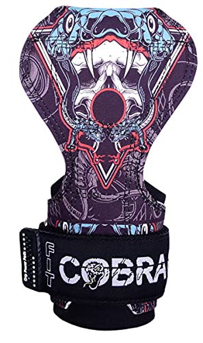 Cobra Grips Weight Lifting Gloves with Adjustable Neoprene Padded Wrist Wraps - Heavy Duty Alternative to Power Lifting Hooks for Deadlifts - color: FIT Fang-Sub-LA, size: 4.25 - 7.0"