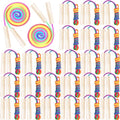 24 Pcs Jump Ropes Bulk 8.53 ft Rainbow Cotton Skipping Ropes with Wooden Handle for Exercise Physical Christian Charity Donation Operation Christmas Supplies