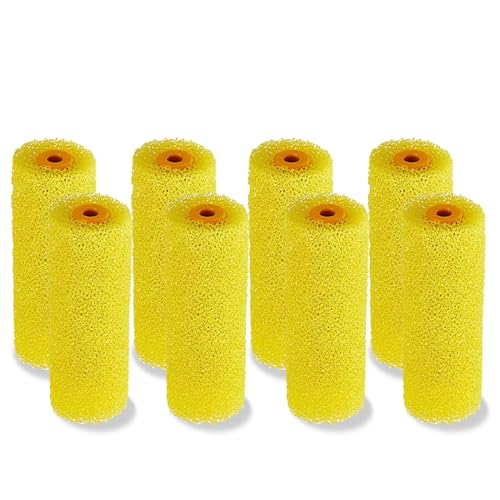 8 Pcs Textured Paint Roller Covers, 4 inch Small Textured Rollers | Foam Drywall Texture Paint Rollers, House Paint Roller Covers for Art Painting Walls Ceilings - size: 4",8pcsSMALL