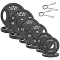 Fitvids Standard Cast Iron 1-Inch Weight Plates for Strength Training & Weightlifting, 35LB/70LB/120LB - style: Set (70LB: 2.5/5/10LB X4)