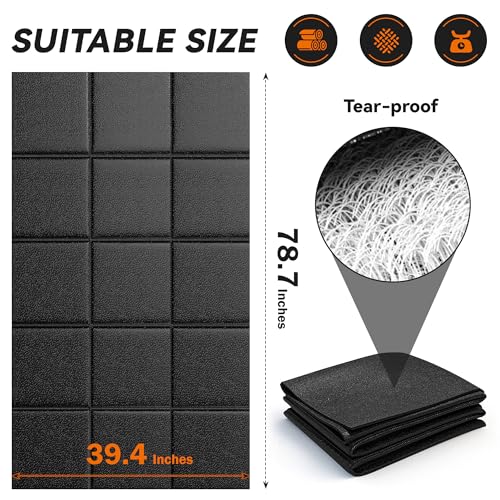 Treadmill Mat for Carpet &Hardwood Floors, 79" × 39.4" 0.16" Thick High Density, Non-Slip Fitness Equipment Mat, Mat for Under Treadmills, Elliptical, Exercise Bikes, Stationary Cycles - size: 78.7"L x 39.4"W x 0.2"Th