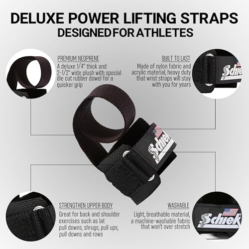 Schiek Sports Power Lifting Straps (1000-PLS)