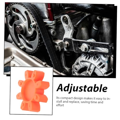 HEALLILY Rubber Plum Shape Coupling Pad Flexible Jaw Coupling Connector Mat for Vibration Reduction Easy Installation Replacement Practical Enhance Equipment Stability