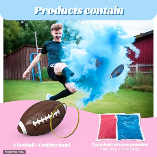 POPUPARTY Gender Reveal Ball with Pink & Blue Powder, for Baby Boy or Girl Gender Reveal, Party Supplies - size: Large