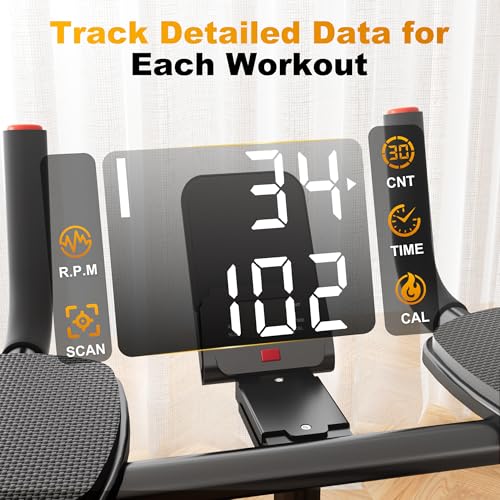 Spine Twist and Stretch Trainer Abdominal Machine for Home Gym Workout | Crawler with Counter for Muscle Training and Leg Stretching and Core Activation