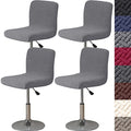 HFCNMY Bar Stool Covers with Backs,4 Pack Stretch Bar Stool Chair Covers,Jacquard Bar Stool Covers,Washable Bar Chair Covers Swivel Barstool Covers Slipcovers with Back Dark Gray - color: Dark Gray