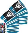 RDX Knee Wraps for Weightlifting, 78” Elasticated Straps Power Lifting Leg Press Support Gym Fitness Squats Workout Men Women - color: Sky Blue