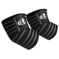 Gymreapers Weightlifting Elbow Wraps (1 Pair) - Flexible 40'' Elbow Compression Strap & Joint Support Brace - for Bench Press, Powerlifting, and Pressing - color: Gray