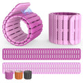 Magnetic Ankle Weights for Women Men Set of 2 (1 lb Each) Adjustable Wrist Weights for Pilates, Yoga, Workout and Daily Training - color: Berry Pink & Blush Pink