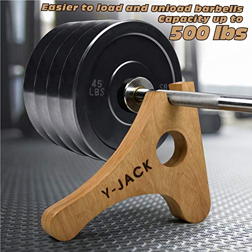 Yes4All Deadlift Jack/Barbell Stand – Holds 600lb Barbell Plates for Deadlift Exercise, Squat Wedge for Squat/Weight Training - color: Wooden