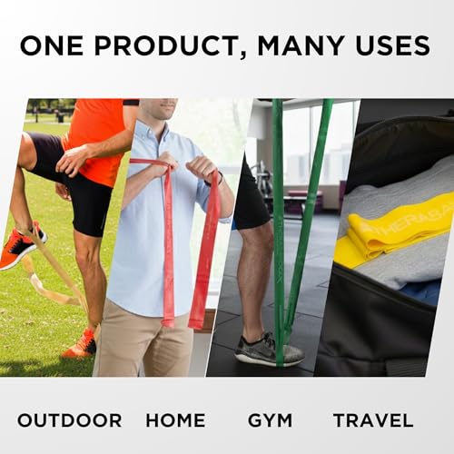 THERABAND CLX Resistance Band with Loops, 5 Feet, Silver, Super Heavy, Non-Latex, Elastic Band for Exercise, Mobility & Rehab, Stretching, Home Workouts, Color-Coded for Easy Resistance Levels - color: Level 6 / Super Heavy - Silver