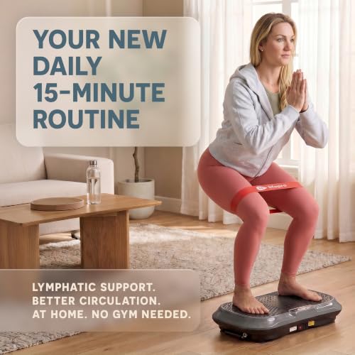 Lifepro Waver Vibration Plate Exercise Machine – High-Intensity Vibration Plate for Lymphatic Drainage – Full-Body Workout Vibrating Platform with Loop Bands – Fitness Equipment for Strength & Toning - color: Gray