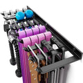 Wall-Mounted Home Gym Equipment Storage Rack for Resistance Bands, Barbell Bars, Cable Attachments, Lifting Belts, Jump Ropes, and Chains - size: Medium
