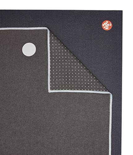 Manduka Yogitoes Hot Yoga Mat Towel - 71" | Moisture Activated Grip | Patented Silicone Nubs | Highly Absorbent, Durable & Easy Care | Made from Recycled Materials | 71 x 24 Inches | Grey - color: Grey, size: 71" x 24"