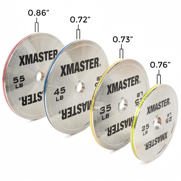 XMASTER FITNESS Chrome Steel Plates - size: 45LB Pair