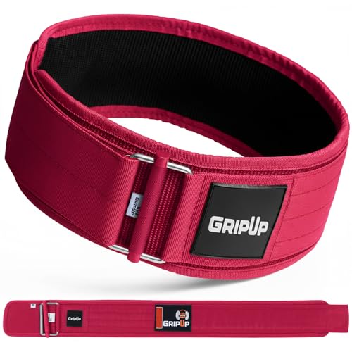 Self-Locking Weight lifting Belt AUTO LOCK 4 Inch Gym Belt Adjustable Buckle For Fitness Powerlifting Bodybuilding Weightlifting Deadlift Olympic Cross Training Back Support Men & Women - color: Pink, size: X-Small
