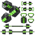 Adjustable Dumbbells Set, 3 In 1 Free Weight Dumbbells Set with Barbell, Kettlebell Options, Home Dumbbell Set with Anti-Slip Texture Handle for Strength Training Suit Men & Women