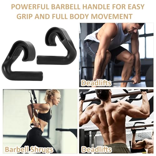 SHUESS 4 Pcs Neutral Grip Pull up Handles, 2 Pcs 45° Cross Grips Pull up Bar, 2 Pcs Angles 90 Grips, Black Non-Slip Ergonomic Exercise Machine Attachments for Grip Strength