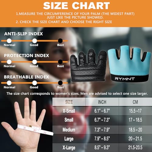 Minimal Workout Gloves for Women Men, Micro Fingerless Gym Gloves Grip Pads | Work Out Gloves for Kettlebells, Weight Lifting, Exercise, Pull Up, ,Cross Training, Silicone Grip Lifting Half Finger Gloves - color: 5-Aqua, size: Small