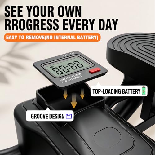 Rock Stepper, Side to Side Rock Stepper Exercise Machine, Low-Impact Balance Board with Digital Counter and Resistance Band, 330 LBS Weight Capacity for Full Body Workout Balance - color: Black