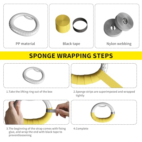 DONIUZ Gymnastic Rings, Both for Adults and Kids, Adjustable Strap Strength Home Exercise Gym Rings for Strength/Physical Training, Indoor Gym Anti -Slip Surface Design Rings