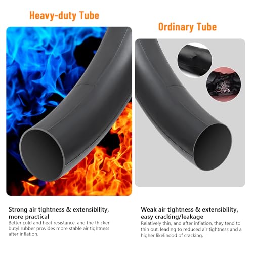 2-PCS 24x1 3/8 (37-540) Heavy Duty Bike Tubes AV32MM Schrader Valve 24x1 3/8 Inner Tubes Compatible with 24 x 1 3/8 Wheelchair Bike Bicycle Tire Tubes