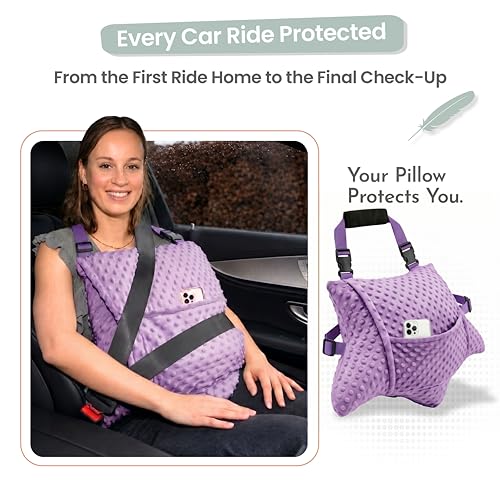 MOYOAMA Hysterectomy Pillow Post Surgery – Form-Fit Support Shield with Secure Straps, 2 Pockets, & Cozy Muff – After Hysterectomy Recovery Must-Haves, Post-Op C-Section Pillow Post Surgery Gifts - color: Majestic Violet