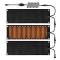 3PCS Heated Snow Melting Mats 10 x 30,Upgraded Anti-Slip Electric Snow Walkway Outdoor Mats,Winter Ice Heat Rubber Mat for Stairs Steps Floor