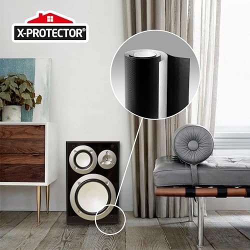 X-Protector Non Slip Pad - 1 Black Roll, 40 x 4 - Premium Silicone Feet to Keep Furniture from Sliding - Non Slip Floor Protectors for Furniture and Appliances - Forget About Sliding Objects! - size: 1 PC 40 x 4 inch (Black Silicone)