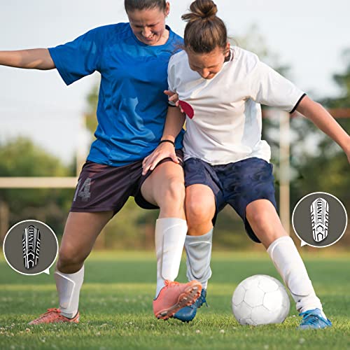 Shin Guards - Soccer Shin Guards with Cushion Protection for Kids/Adults - color: Black and Whtie,Shin Pads 2 Pairs, size: Small