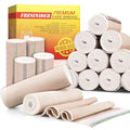 FRESINIDER Premium Elastic Bandage Wrap, 4" x 12 Pack + 6" x 4 Pack Cotton Latex Free Compression Bandage Wrap with Touch Closure at Both Ends, Support & First Aid for Sports and Injury Recovery - color: 16 Pack Mix (4, 6 Inches)