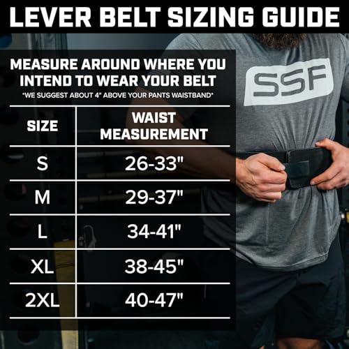 SERIOUS STEEL FITNESS Leather Weight Lifting Belt | Powerlifting, Weightlifting & Exercise Belt | 4" Wide & 10mm Thick - color: Lever Belt, size: X-Large