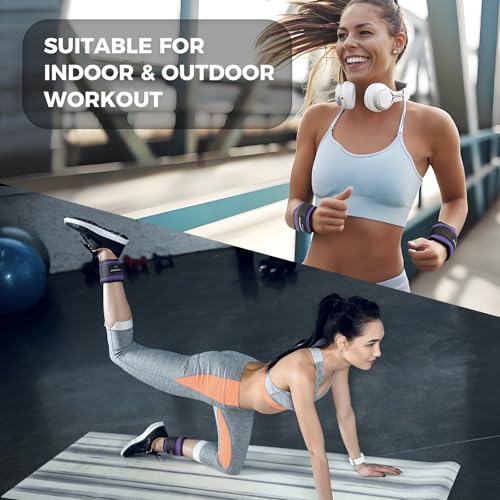 RitFit Ankle Weights - A Pair of 2/3/4/6/8/10 LBS, Wrist Weights with Adjustable Straps for Women & Men, Leg Weights for Walking, Running, Yoga, Gym, Workout, Physical Therapy - size: 8 lb Pair (4 lb Each)