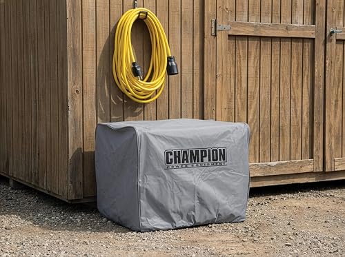Champion Power Equipment Weather-Resistant Storage Cover for 3000 to 5500-Watt or Higher Inverter Generators | Weather-resistant vinyl protects from sun, rain, snow and dirt, zippers for handle access, elastic base for a snug fit - size: (Pack of 1)