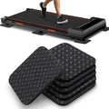 TOBWOLF 6PCS Treadmill Mat Pads, 4" x 4" x 0.2" Double-Sided Non-Slip Exercise Equipment Mat for Floor Protection, High Density Silicone Anti Vibration Pad for Treadmill, Walking Pad, Exercise Bike